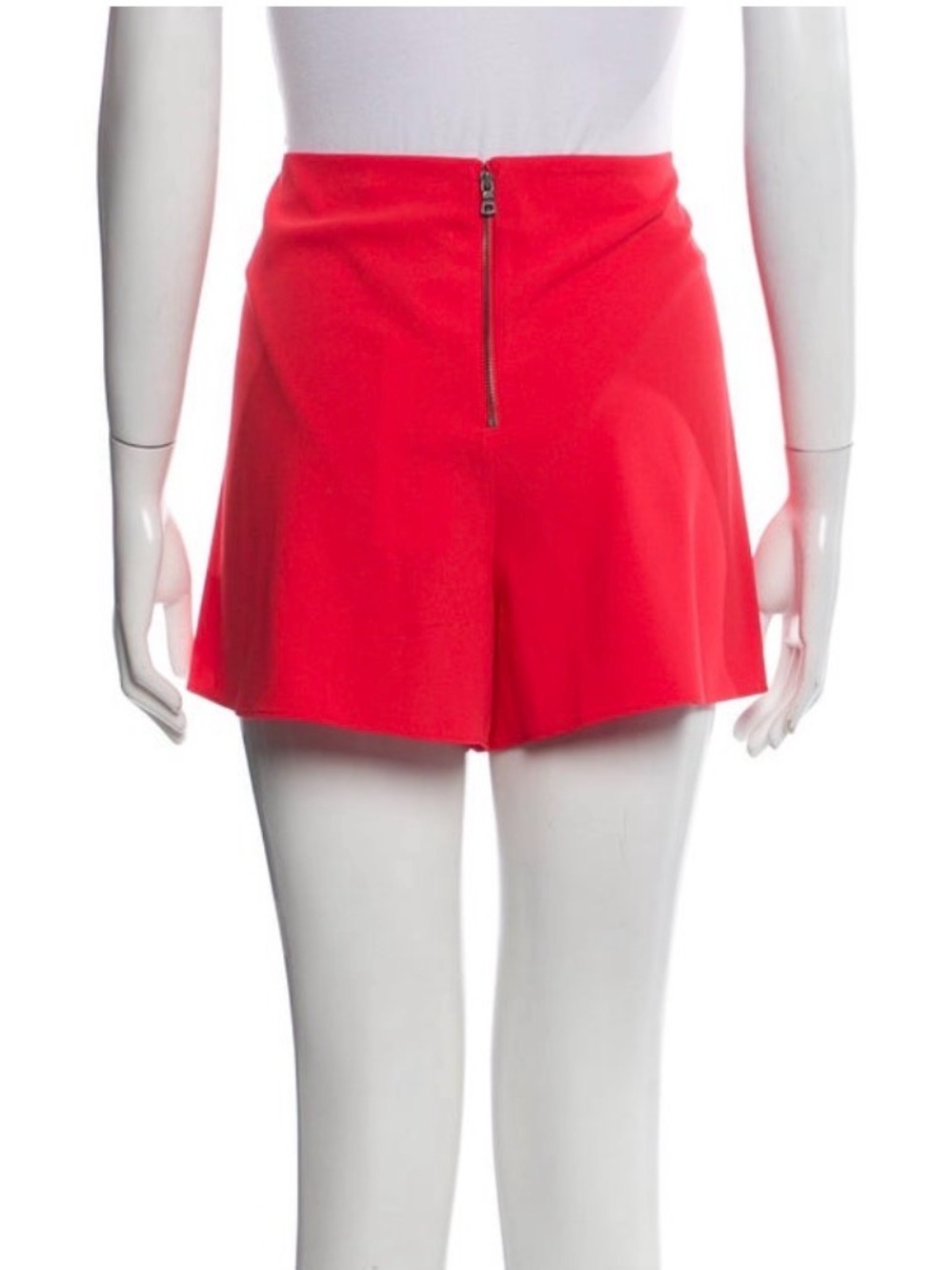 Alice + Olivia High-Waist Bright Red Tailored Shorts - Picture 2 of 3